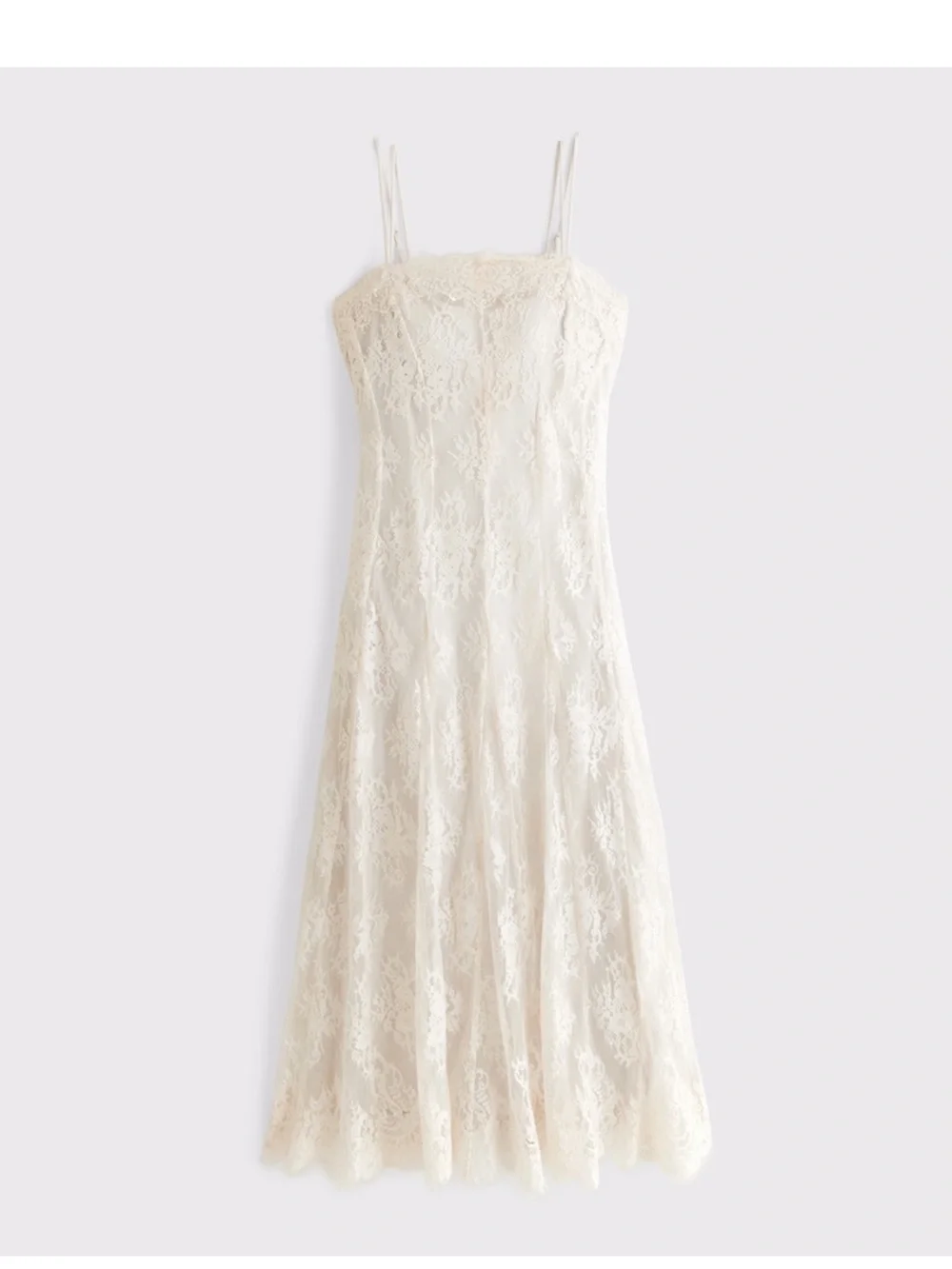 Abercrombie & Fitch Cream Lace Maxi Dress
